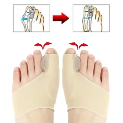 Separador de dedos de silicona para juanete, Corrector de juanete, alisador de dedo pulgar, herramienta para el cuidado de los pies, 2 piezas