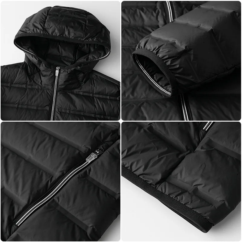 5XL 6XL 7XL 8XL Plus Size Hooded Down Jacket Autumn Winter Brand Lightweight Warm Simple Casual Clothing Men\'s Down Jacket