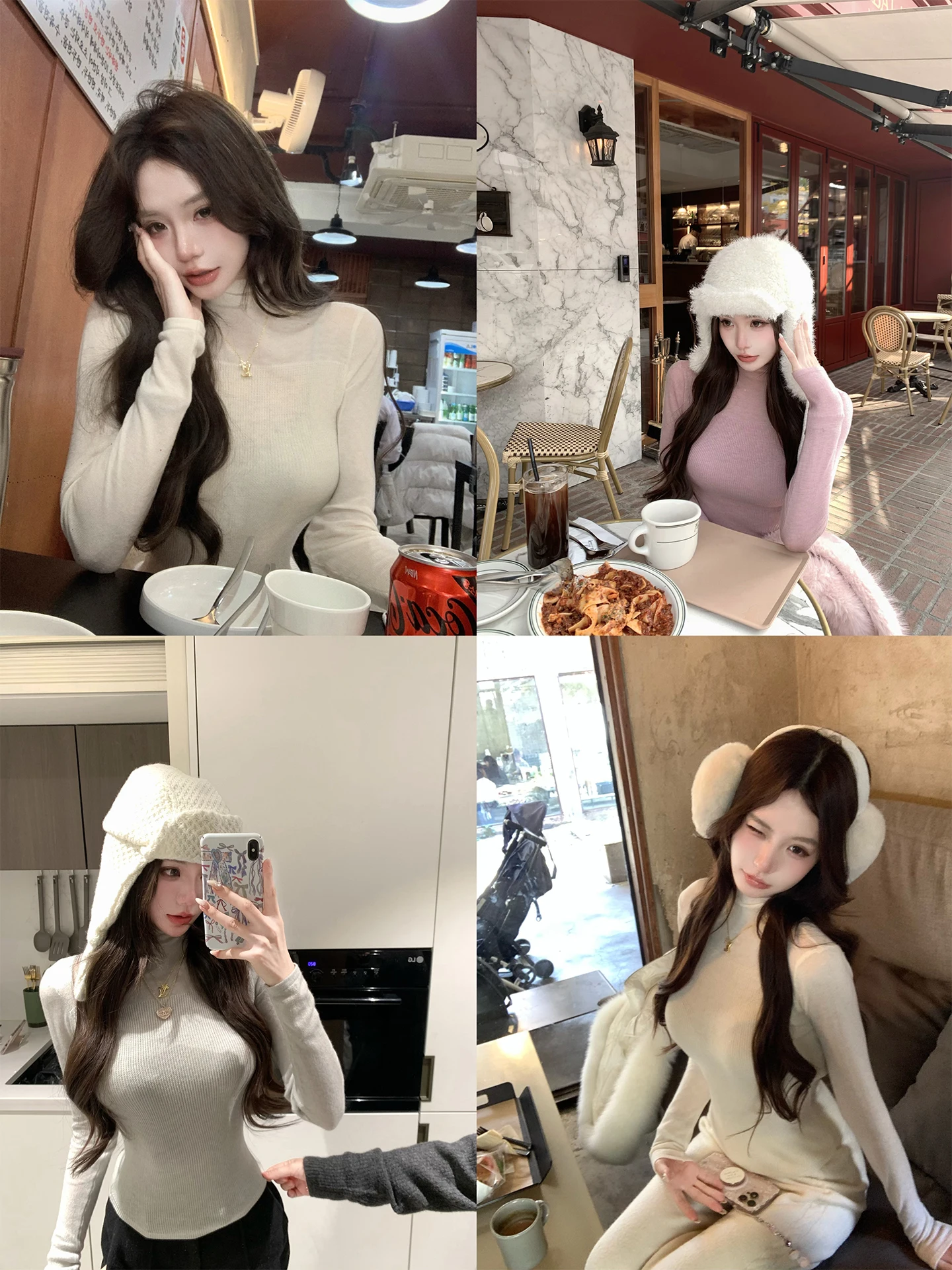 

Женский корейский вязаный свитер Pinky Piggy High Ne Tee, облегающий, с микро-прозрачной основой, дышащий