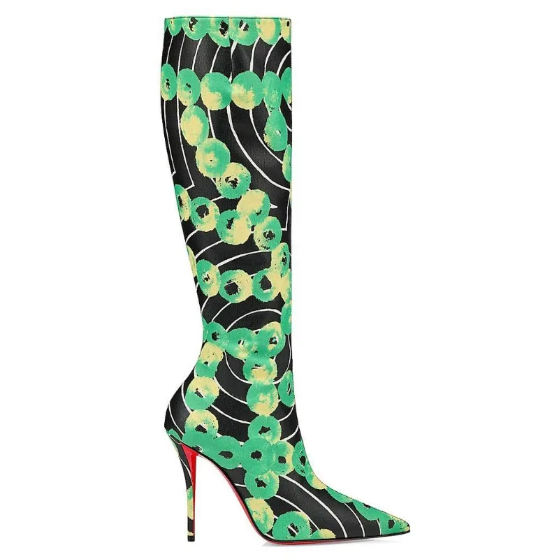 

Европейские и американские сексуальные тонкие остроконечные утягивающие ботинки на высоком каблуке с боковой молнией для женщин, элитные банкетные и модные шоу