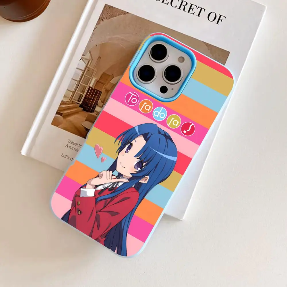 

Toradora Kawashima Phone Case for iPhone 17 16 15 14 13 12 11 Air Pro Max Plus Jelly Double layer Light Blue Cover