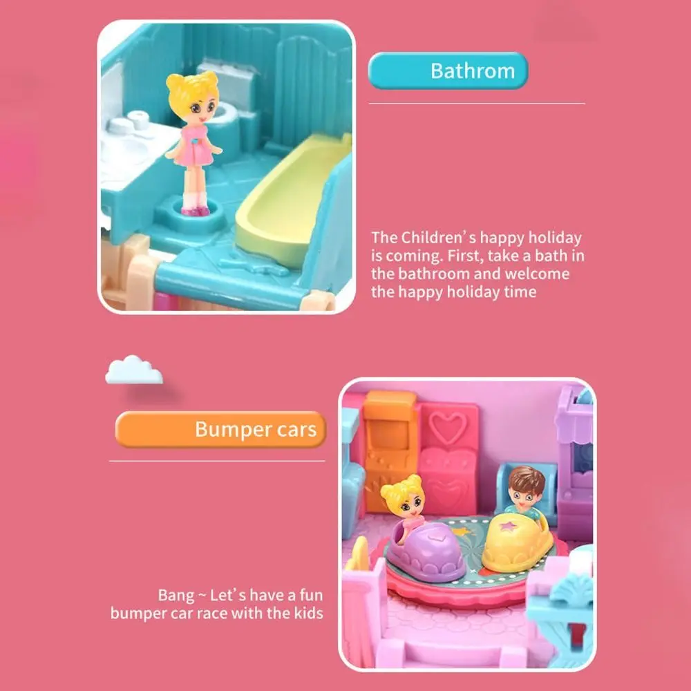 

Creative Simulation Play House 3D Interactive Miniature Villa Model Expandable Cosplay Simulated Princess Castle