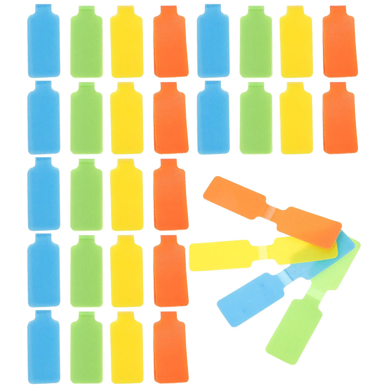 

50Pcs Cable Label Writable Hook Loop Cord Tags Wire Markers for Electronics Wire Identification Cord Labels