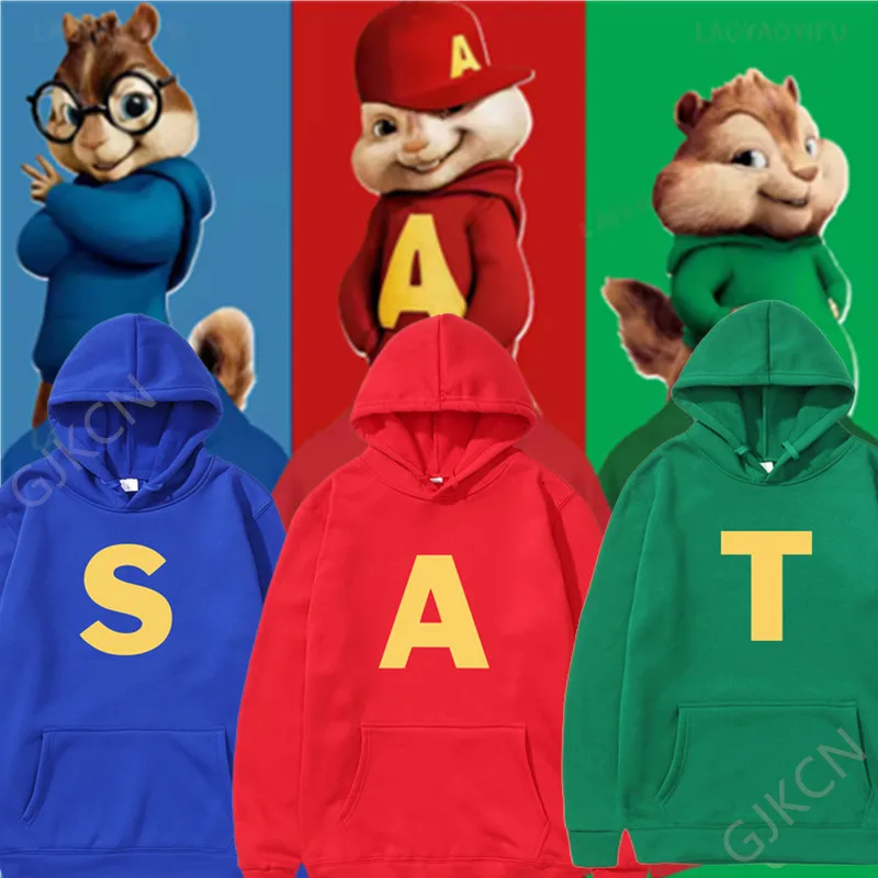 Alvin and The Chipmunks: il Pullover di Squeakquel Woman Manfashion Drop Shoulder felpa è disponibile per la migliore amica felpa con cappuccio