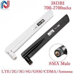Hot 2G 3G 4G LTE High Gain 38dBi Antenna Connector SMA Male for GSM/CDMA WiFi Router Modem 700-2700mhz Black White