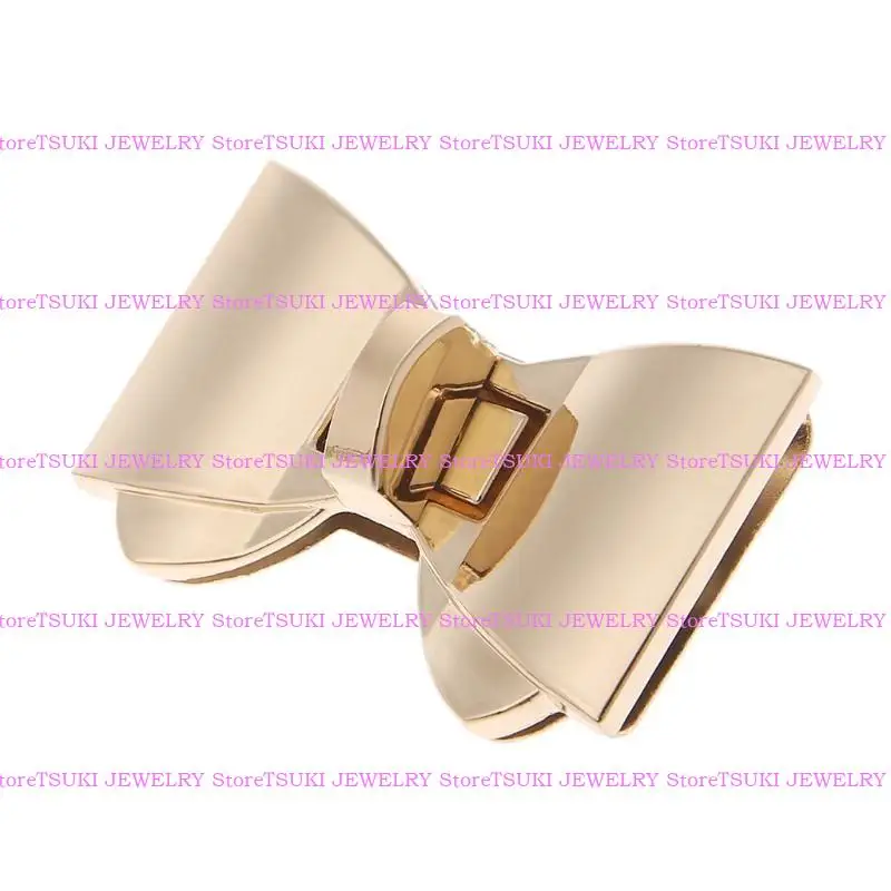 

62KE Bowknot Clasp Turn Locks Twist Lock DIY Leather Handbag Bag Hardware