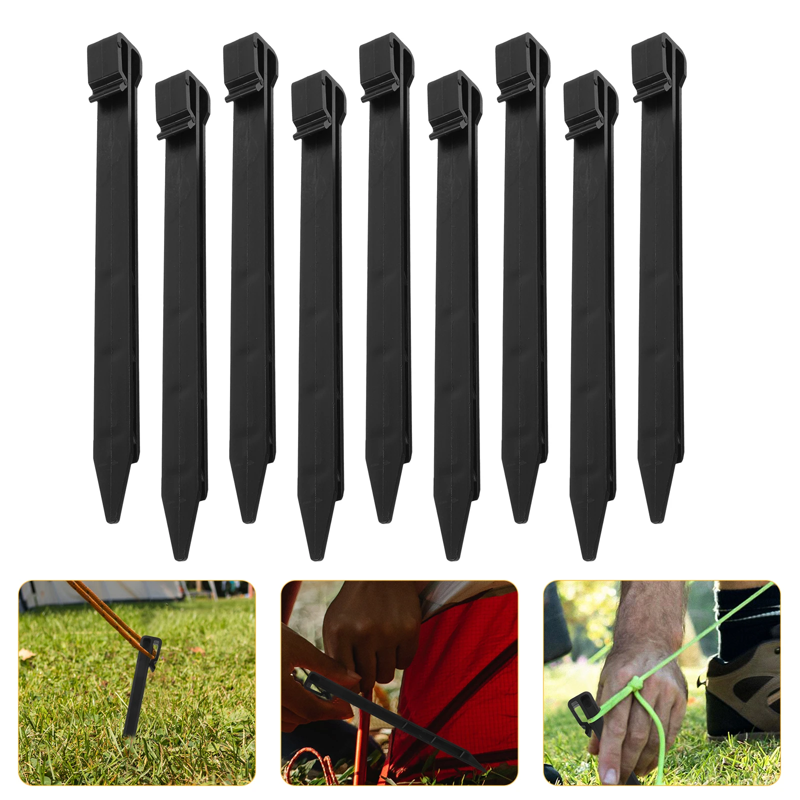 

20 Pcs Gardening Plastic Floor Nails Turf Stakes Edging Spike Outdoor Ground Staples Artificial Spikes