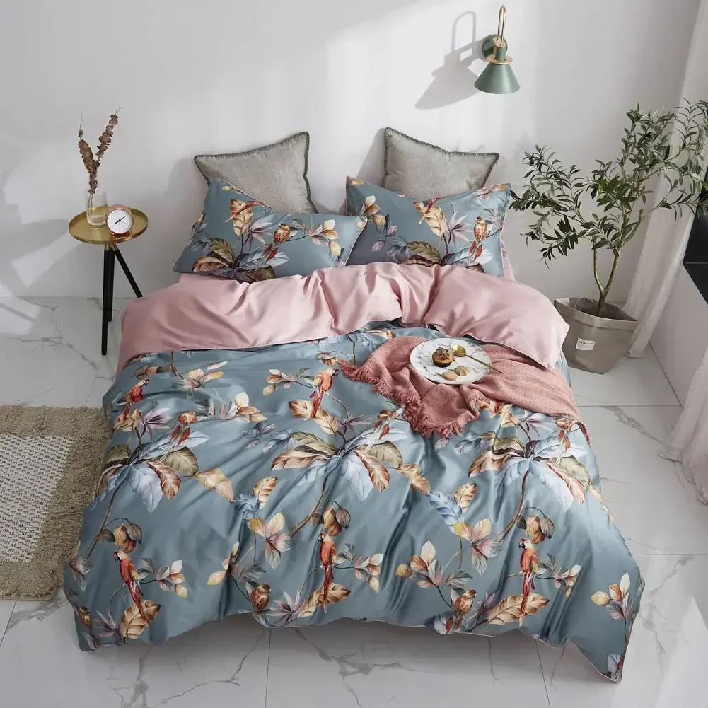 Svetanya Pastoral Floral Bedlinens Egyptian Cotton Bedding Set Queen King Ru Full Size Sheet Duvet Cover Set Underwear