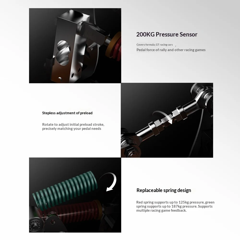 PXN PD LP/PD LP C VECTOR X Racing Simulator Gas Pedals Clutch Pedal High-Precision High-Tunability Dual Sensing Pedals For PC