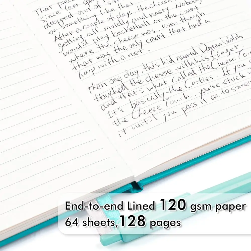 A5罫線入りジャーナルセット、ペン24本付き、ビジネスや仕事用のハードカバーノート、120GSM用紙、5.1x8.3インチ、エメラルドグリーン