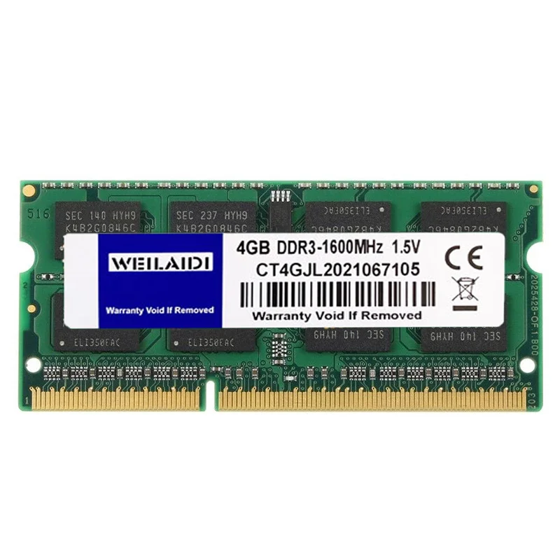 Memoria ram DDR3 DDR3L 2GB 4GB 8GB 16GB PC3 1333 1600MHZ 1,5V PC3L-10600 12800 1,35V SO-DIMM Memoria RAM para Notebook portátil