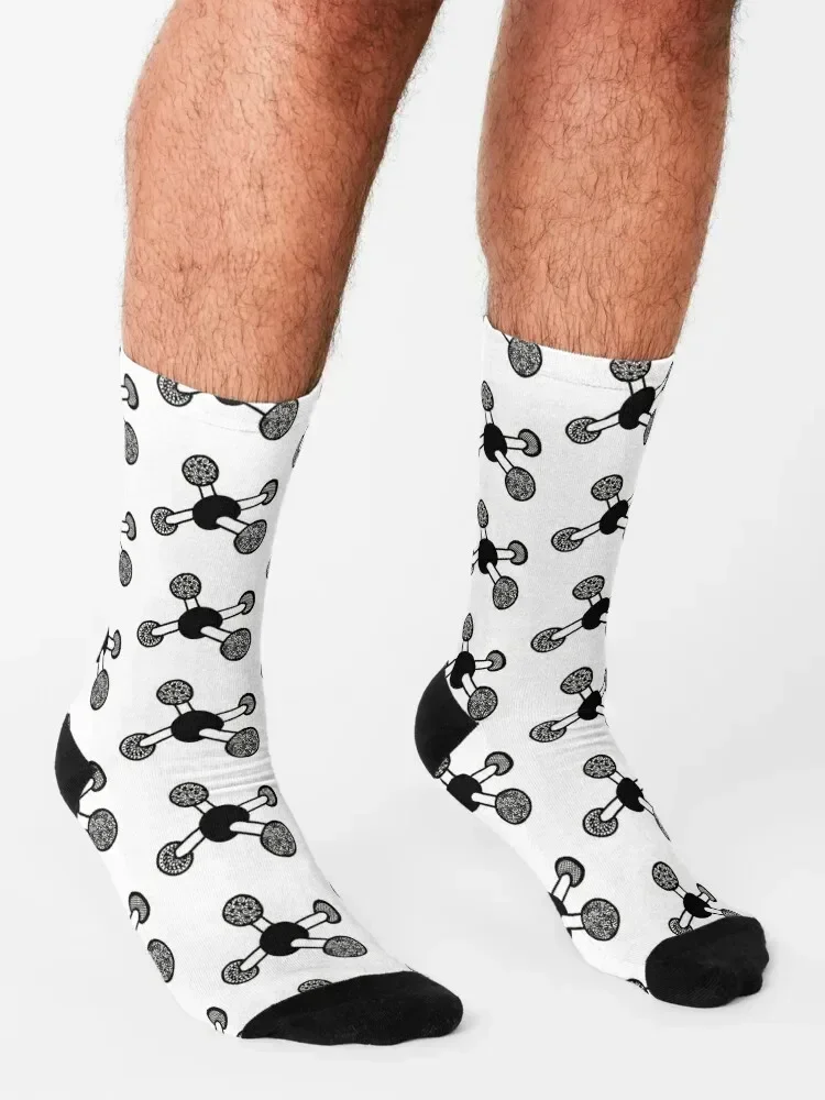 Molecule. Socks New year's moving stockings new year snow Mens Socks Women's
