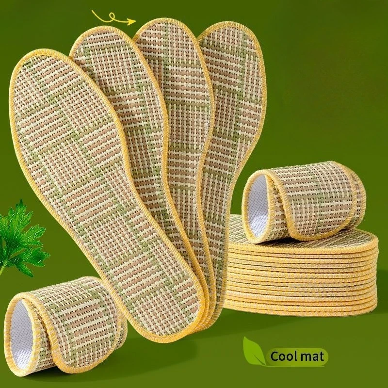 Bamboo Cooling Insoles Summer Deodorizing Odor Removable Shoe Pads Breathable Moisture Wicking for Men Women Outdoor Sport Shoes