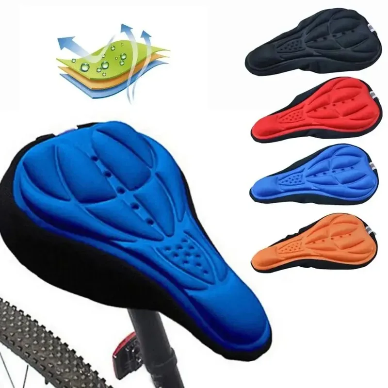 

Bicycle Saddle 3D Soft Cycling Seat Cover MTB Mountain Bike Thickene Sponge Pad Outdoor Breathable Cushion Bike Accessories