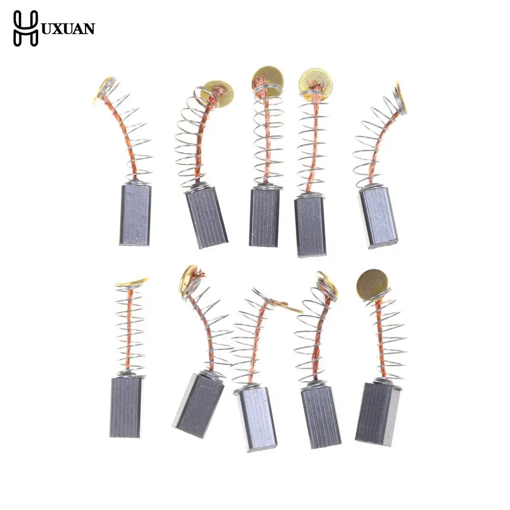 

10 шт./5 пар Мини дрель Замена для электрической мясорубки угольные щетки запасные части для электродвигателей Dremel роторный инструмент 5x5x8 мм