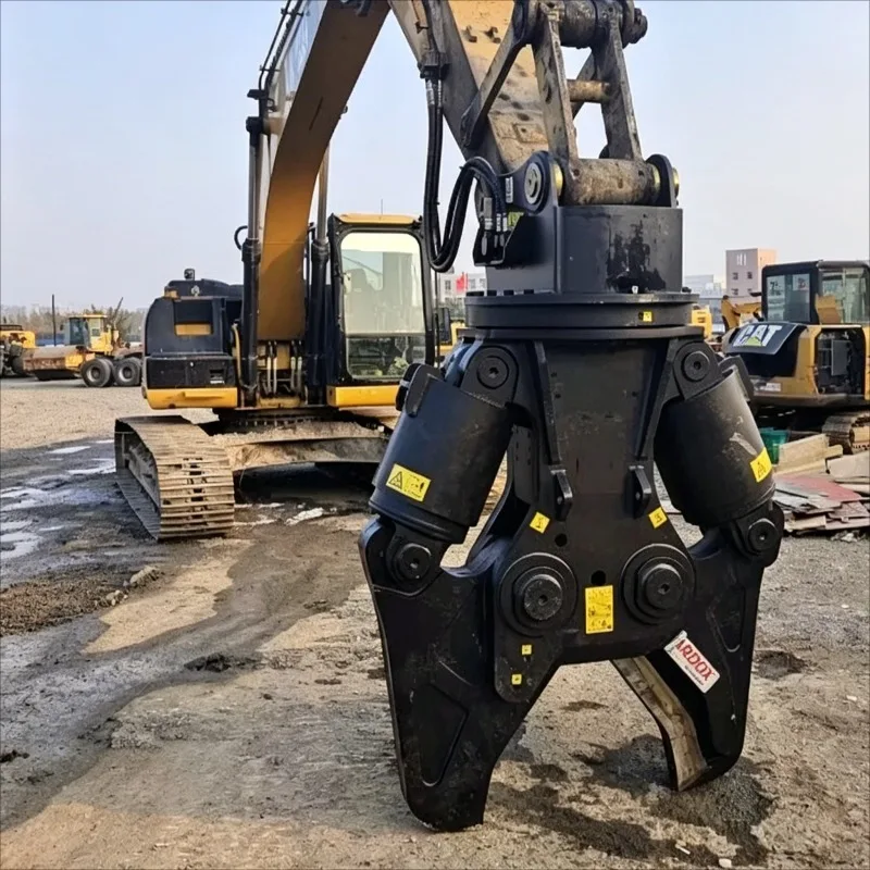 CustomizedDouble Cylinder Hydraulic Concrete Demolition Pulverizer Shear Excavator Attachment Scrap Steel Metal Cutting Rotating
