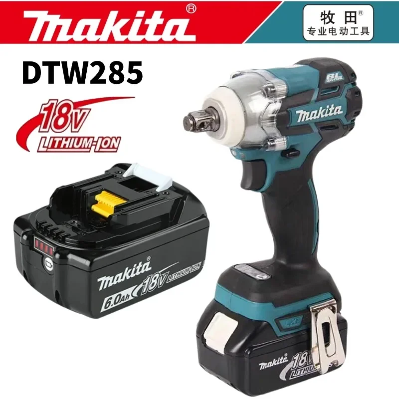 Инструмент Makita DTW285, фотоэлектрический безщеточный беспроводной гаечный ключ, инструмент с высоким крутящим моментом и аккумулятор Makita 18 в