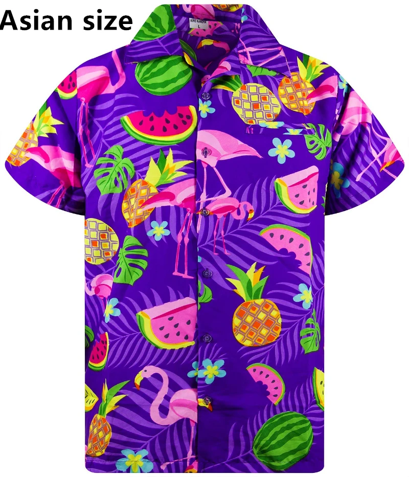 

3D Print Flamingo Hawaiian Shirts Beach Summer Men's Shirt Tropic Leaf Shirts Men Women Fashion Blouse Short Sleeve Blouse New