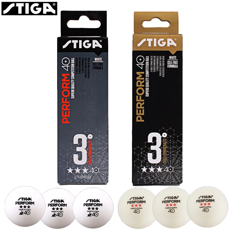 

STIGA 3 Star 40+ Table Tennis Balls Seamed ABS Material Durable Professional Competition Ping Pong Balls for Training 3/6pcs