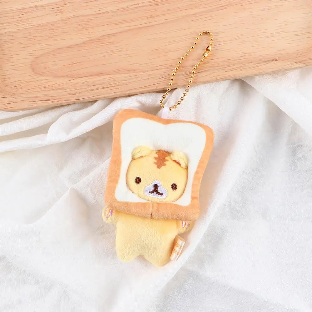 Bolsa japonesa, adornos colgantes, bolsa de dibujos animados, decoración de Anime, juguetes de peluche suaves, tostada de gato, muñeco de peluche, pan, gato colgante, peluche de gato