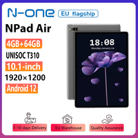 N-one NPad Air Android 12 Tablet 10.1inch 1280x800 FHD IPS 4+4GB RAM 64GB ROM 6600mAh UNISOC T310 Type C Dual Wifi 4G Network