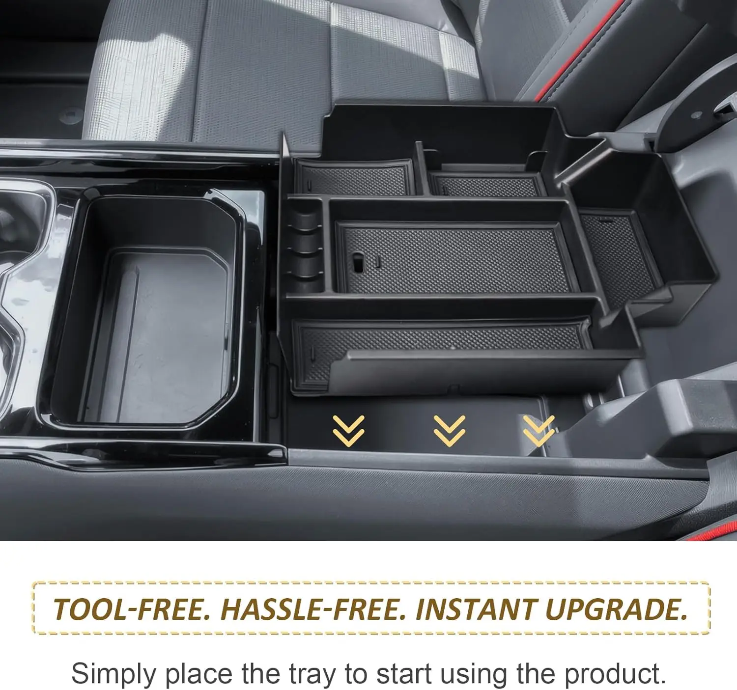 

Kptidy Center Console Organizer For 2024 2025 Chevy Silverado EV WT/RST/LT & GMC Sierra EV Armrest Box Storage Car Accessories