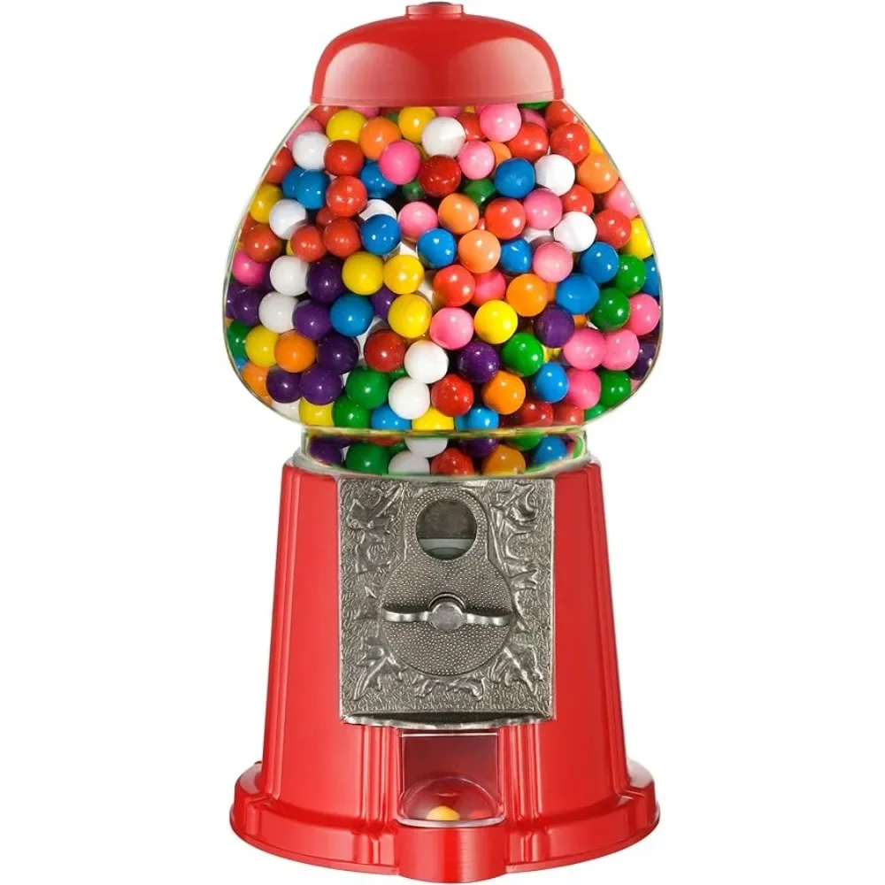 Mini Gumball Machine Vintage Candy Dispenser with Glass Globe Metal Base