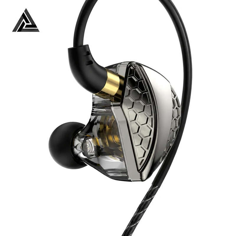 QKZ Hi6T: auriculares con cable para uso intraauricular, conector de 3,5 mm, graves potentes, diseño deportivo y micrófono, ideales para teléfonos móviles, transmisiones en vivo y juegos.