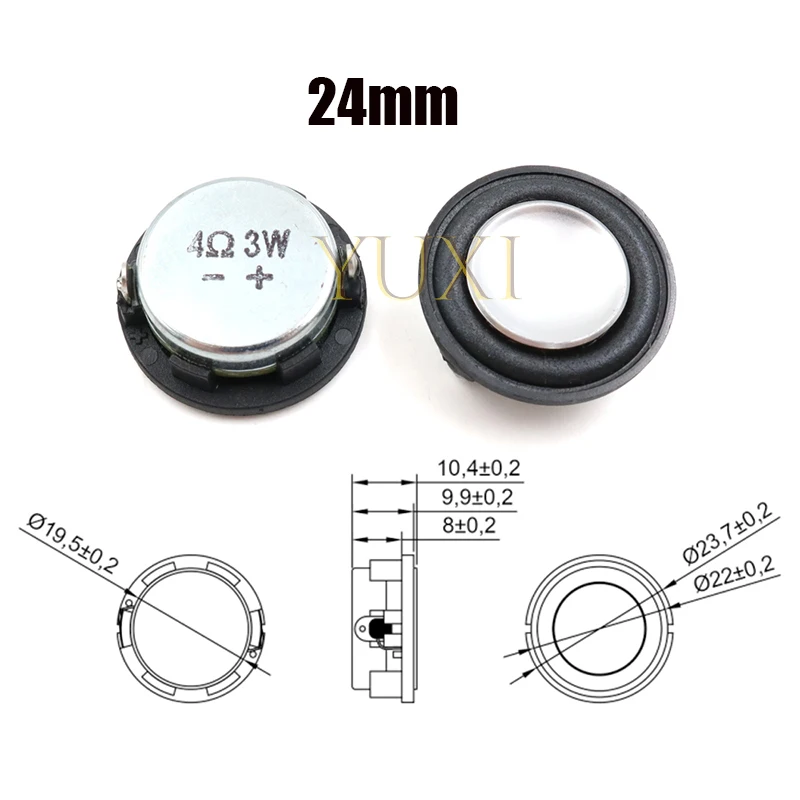 1PC 1 Inch Mini Sound Speaker For 20/24/28mm 4Ohm 3W 4Ω Full Range Audio Speaker Neodymium Loudspeaker DIY Home Theater