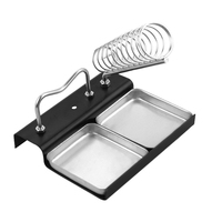 Electric Soldering Iron Gun Stand Holder Support Station Base Detachable Double Metal Base Sponge Cast Iron Solder Station