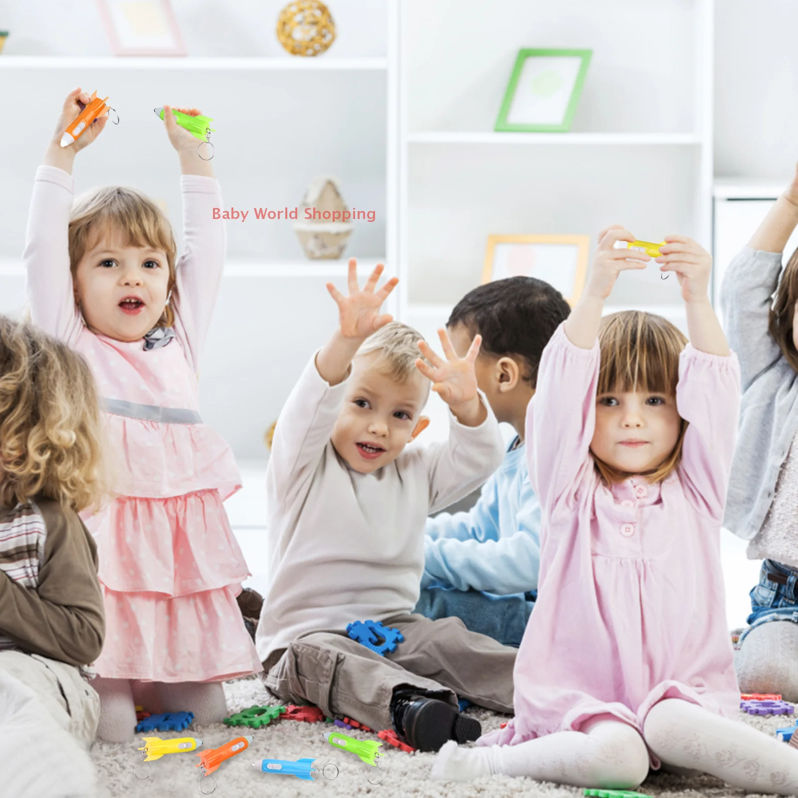 Llavero De Mini Linterna De Helicóptero De 60 Piezas, Linterna LED De Cohete, Mini Linternas A Granel, Linterna LED De Colores,