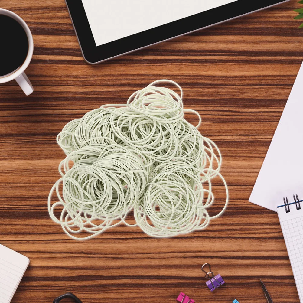

1Pack Office Elastic Bands High Elasticity White Reusable Rubber Bands for Organizing Files Home School