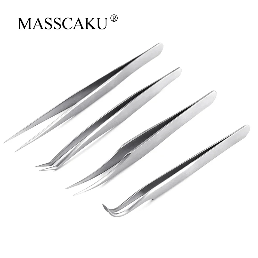 New Arrival Massscaku Eyelash Tweezers Stainless Steel Superhard Tweezers Professional Eyelash Tweezers for Eyelash Extensions