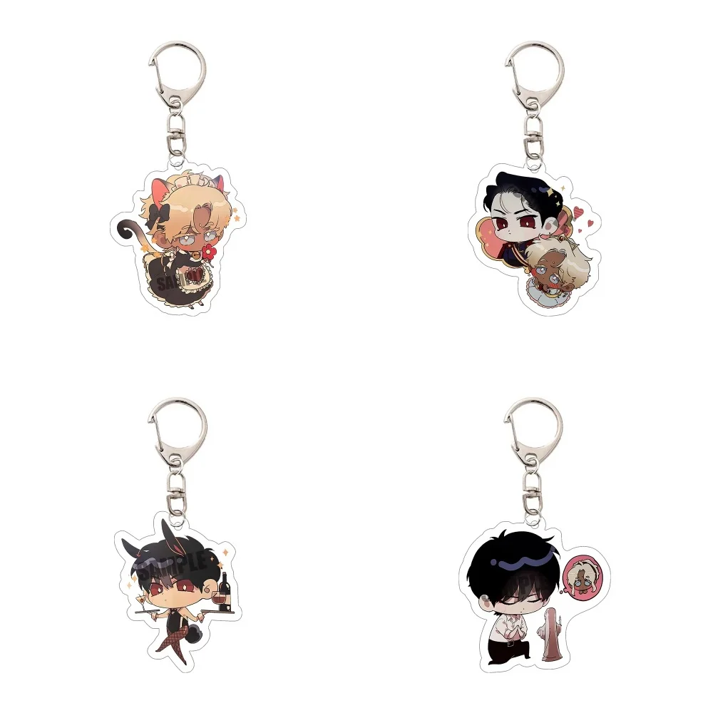 6CM Anime Blossoms of the White Night Model Cosplay Keychain Charm Characters Ornament Accessories Goods Collection Gifts