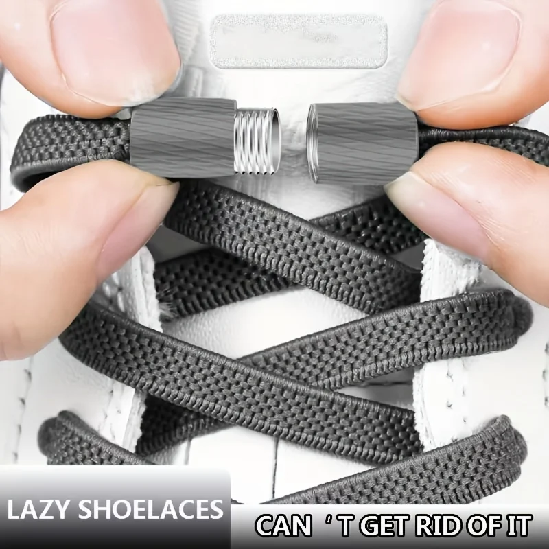 1 Set of Sports Shoelace Buckles, Shoelaces and Metal Buckles, Non-Elastic Shoelace Buckles for Men and Women