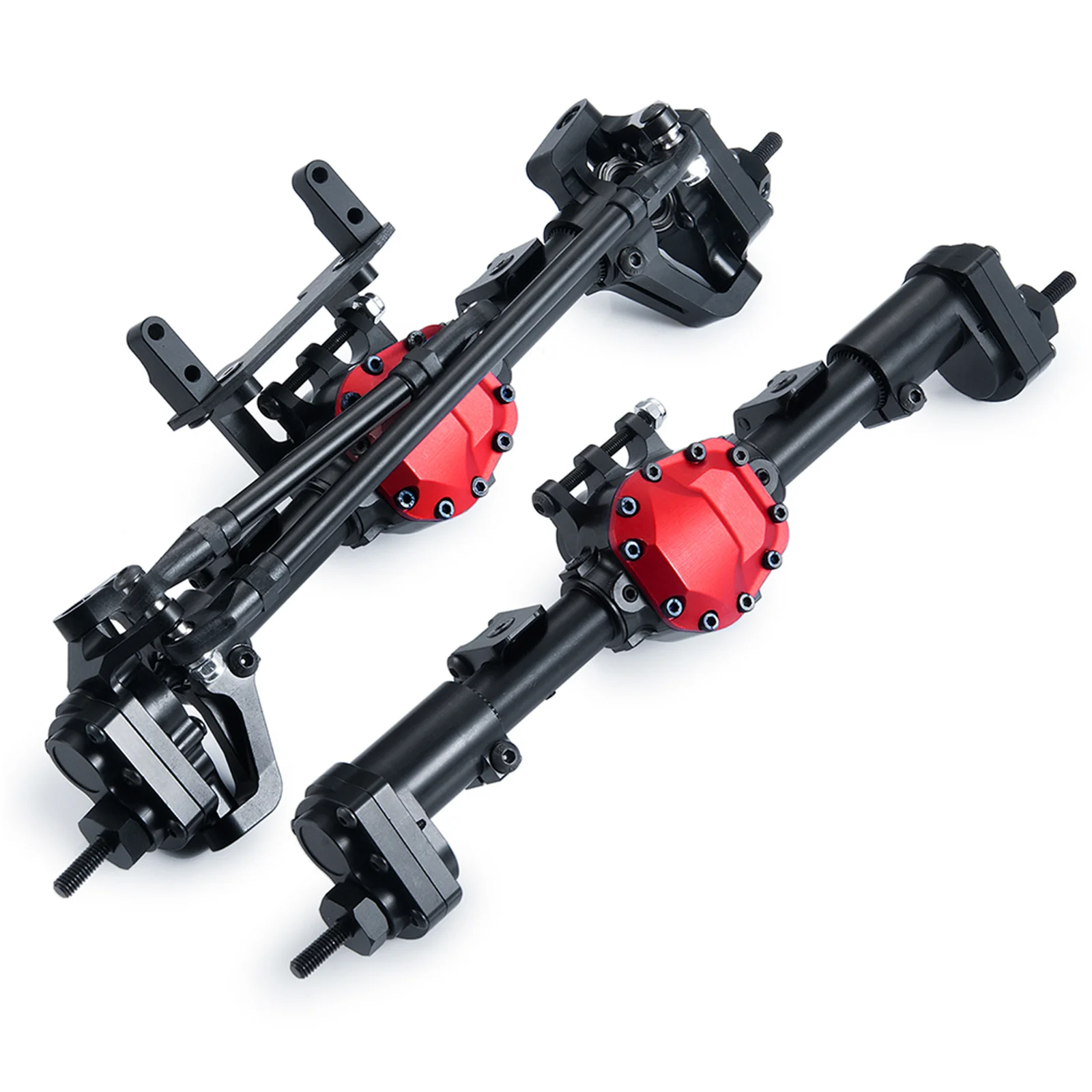 

RCGOFOLLOW Aluminum Alloy Better Stability Front Axle For 1/10 Rc Front Axle Axial SCX10 90046 90047 RC Car Part Black