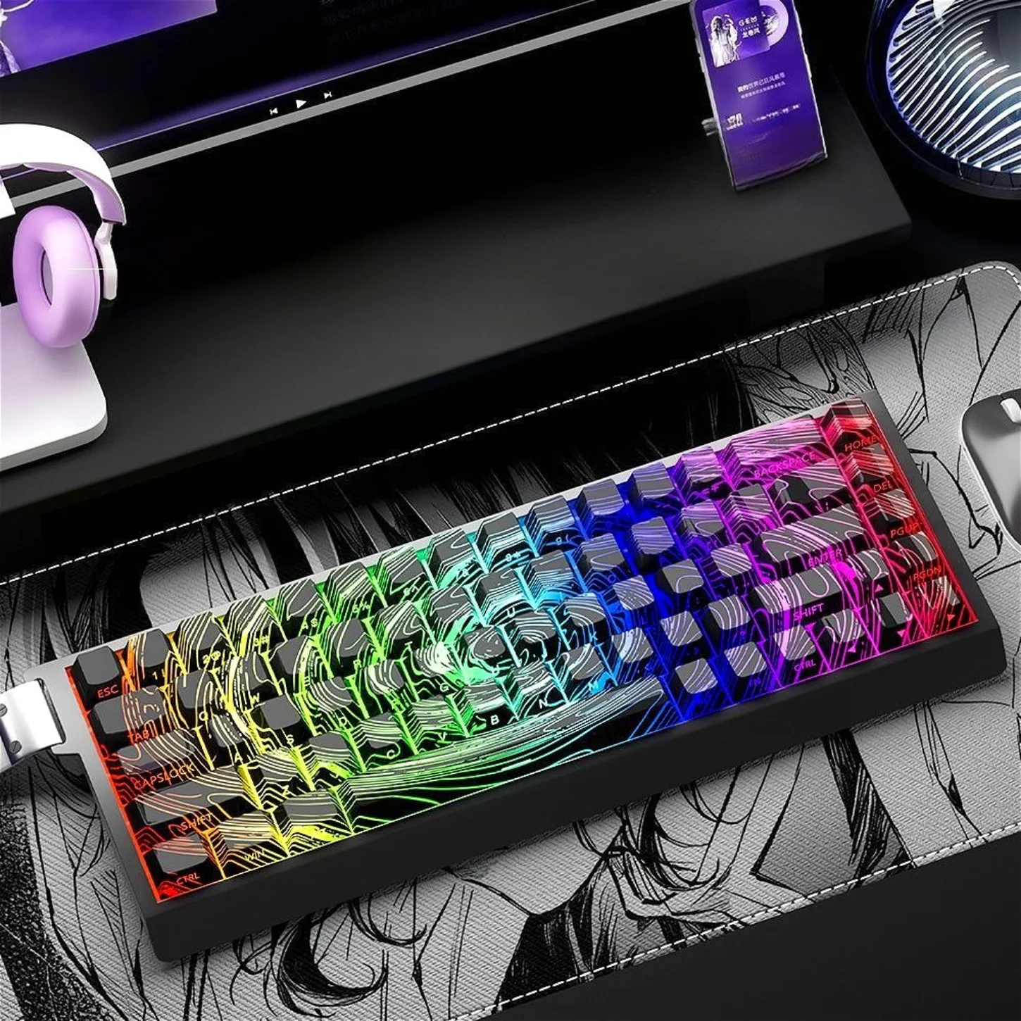 

Механическая клавиатура Tornado, набор полупрозрачных колпачков с боковой гравировкой, PBT, по индивидуальному заказу, вишневый колпачок, стрельба на 74/140 клавиш