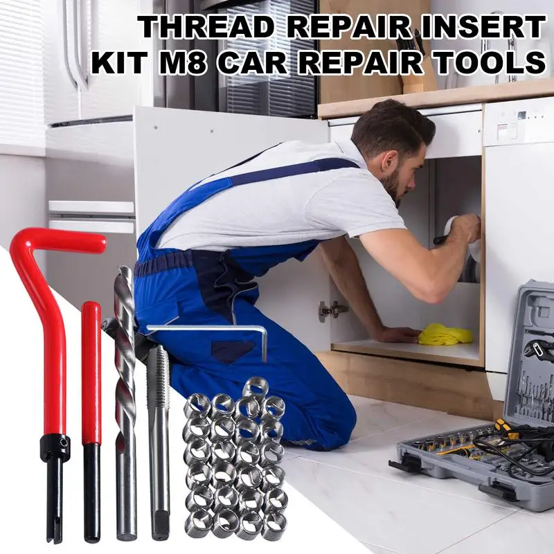 

Thread Repair Kits 30 Pieces Thread Repair Kit Metal Thread Tool Helicoil Thread Repair Tool For Home Users Business Users Women