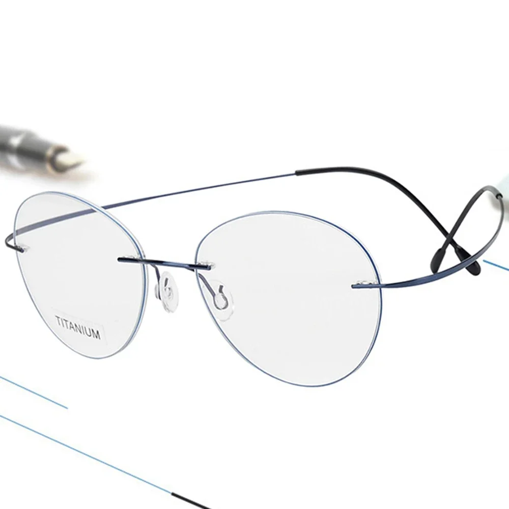 

Retro Large Oval Lens Business Rimless Frameless Ultra-light Portable Reading Glasses + Box +0.75 +1 +1.5 +1.75 2 To 4