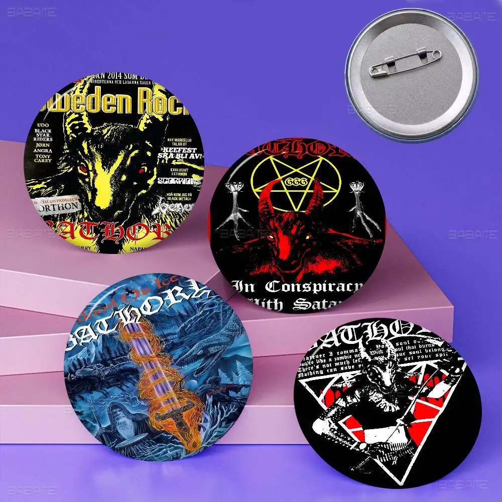 B-Bathory Q-Quorthon Retro Heavy Metal Singer Creative Pins Funny Brooch Badge Backpack Hat Accessories Jewelry Gifts For Friend