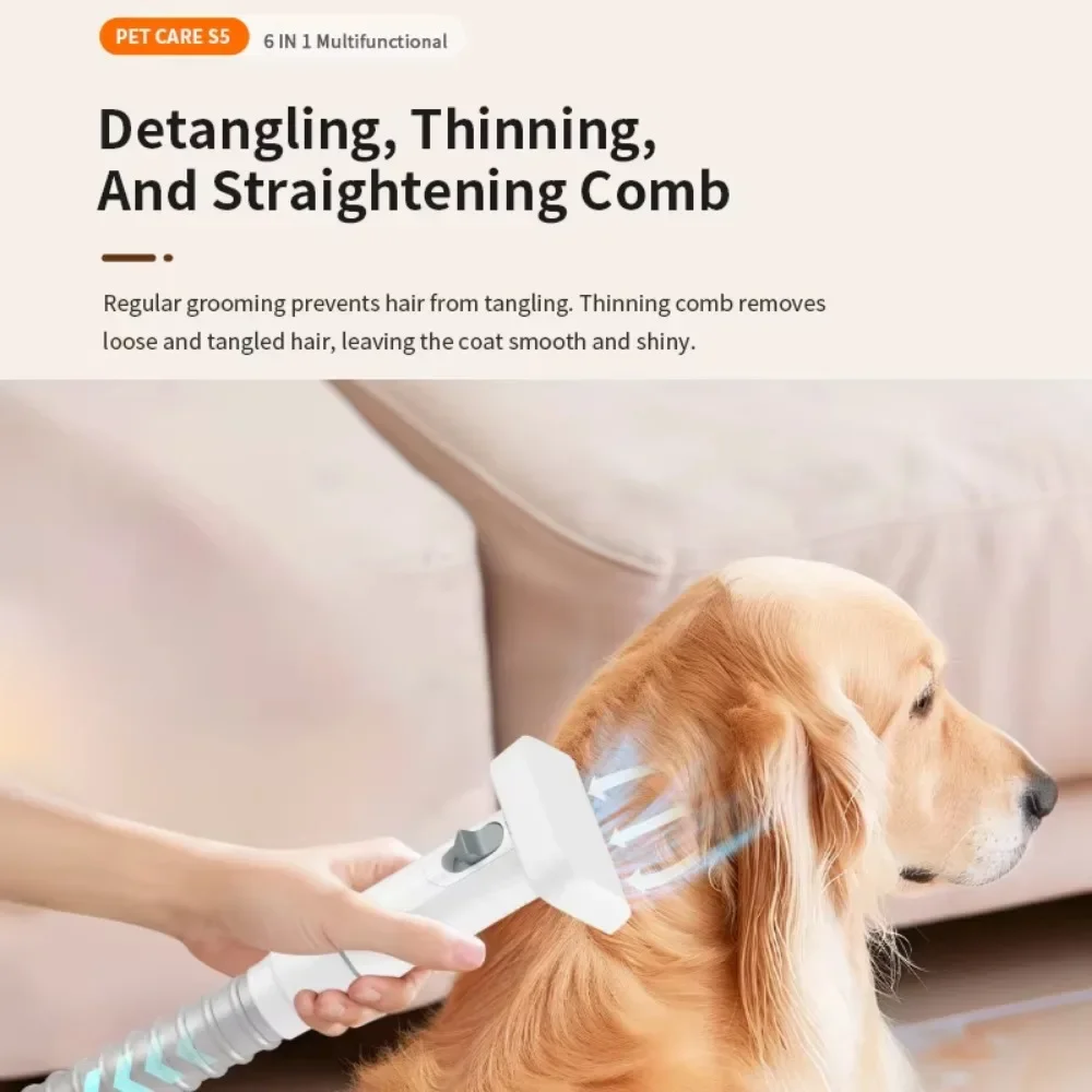 Pet Grooming Trimmer Hair Deshedding Vacuum Suction Tool Electric Dog Cat Pet Hair Brush Grooming Vacuum Cleaner Kit For Dog Cat