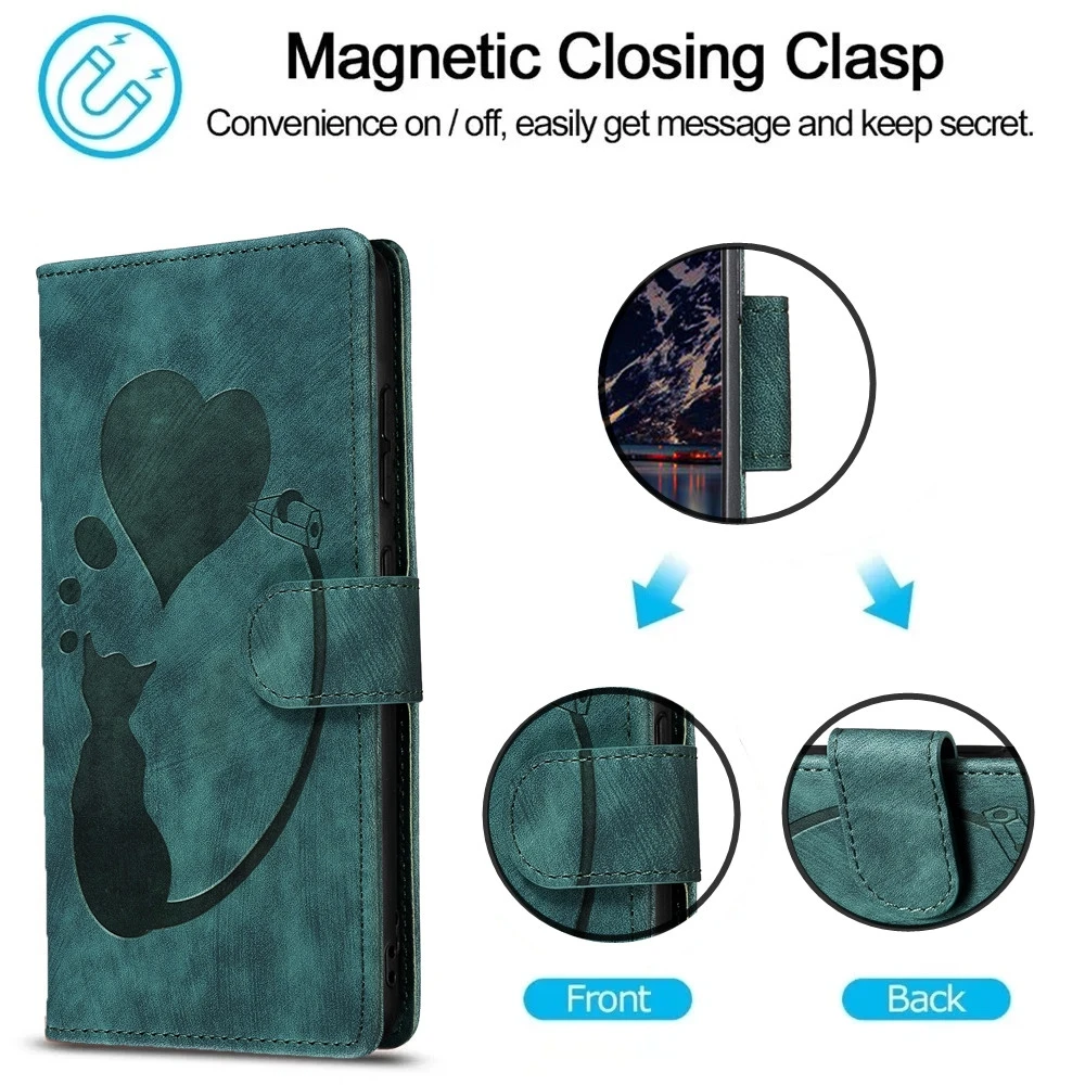 Luxury Leather Wallet Flip Case For Xiaomi Redmi Note 13 Pro/Note 13 Pro Plus 4G 5G | Magnetic Closure & Card Slots Phone Cover