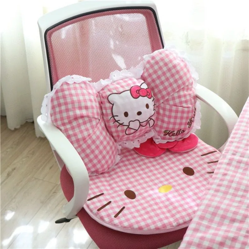 

Hello Kitty аниме Kawaii Sanrio Ins модные мягкие детские подушки для сидений милые мультяшные декоративные подушки коврик подарки для девочек