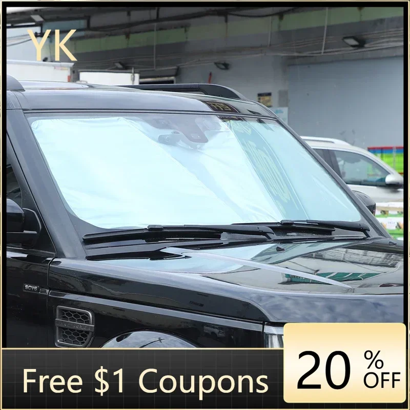 

Silver Tape Car Front Windshield Thermal Curtain Shading Sunscreen Car Accessories For Land Rover Discovery 3 4 LR3 LR4 2004-16