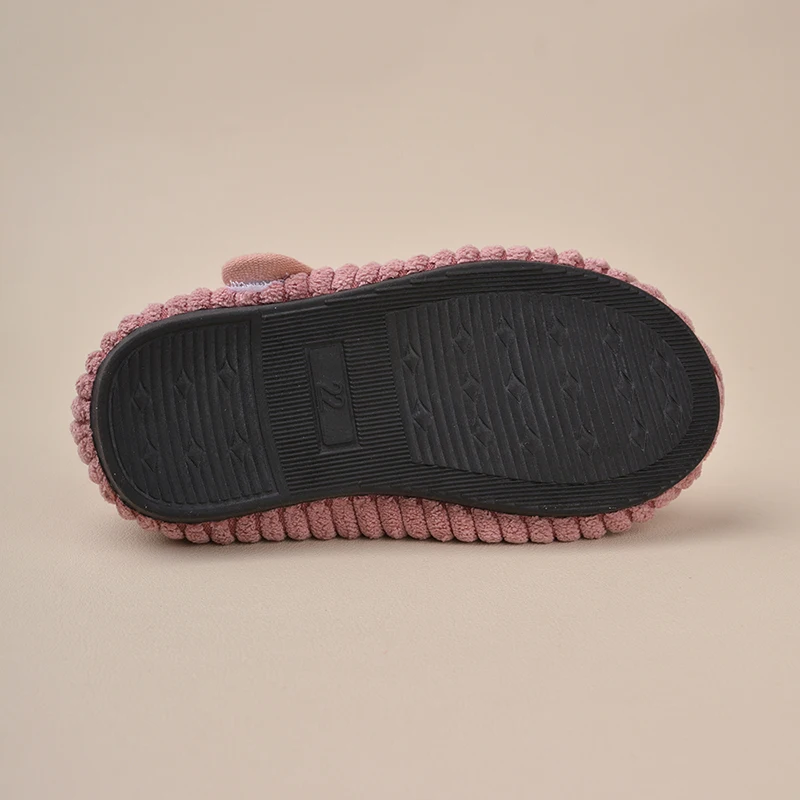 Scarpe da principessa in velluto a coste da passeggio all\'aperto per ragazze scarpe da ginnastica rosa comode in stile popolare per bambini E8059