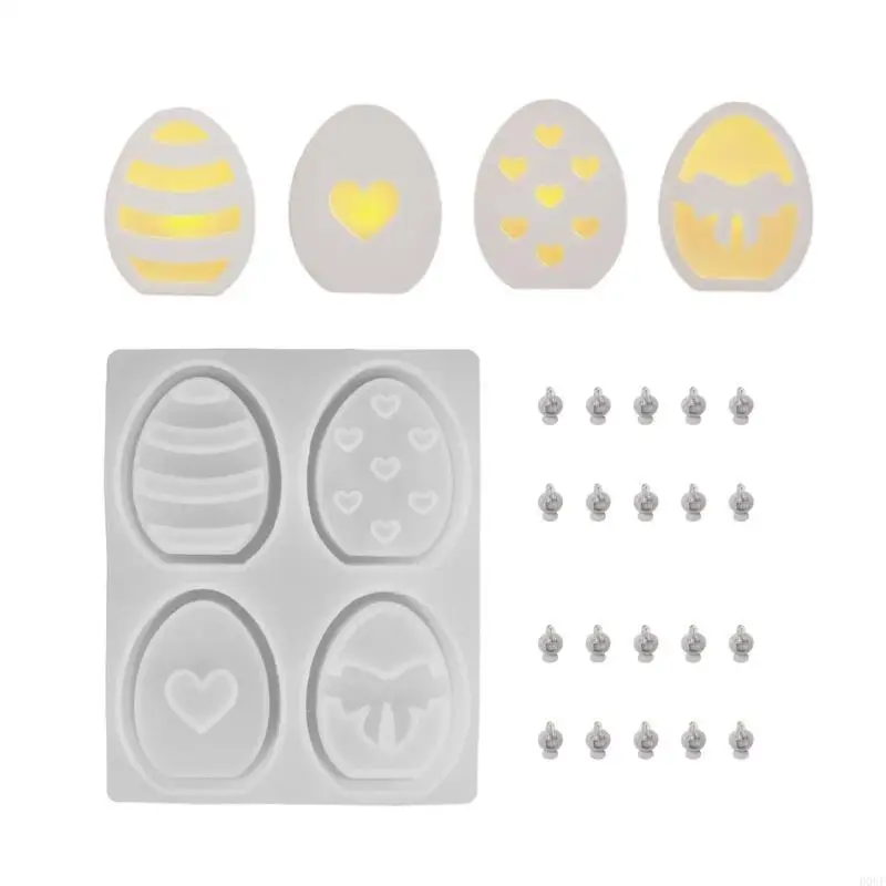 

D0UF Portable Eggs Silicone Mould for Resin Castes Jewelry and Holder