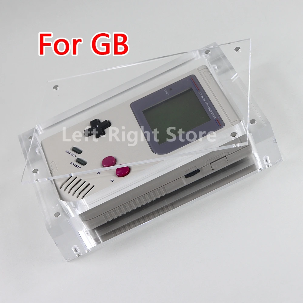 Transparente Acrílico Game Boy Console Cover, Card Slot Box, Display Stand Acessórios, Shell para GB, 1Pc