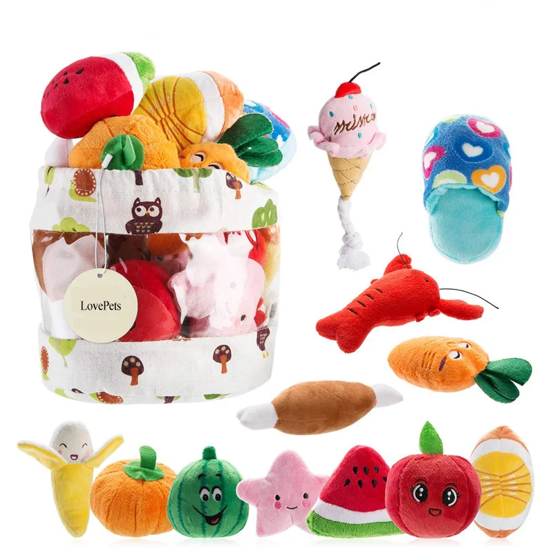 10/20/50 Pack Quietschende Spielzeuge für Hunde, Plüschspiele, niedliche Plüschtiere für kleine und mittelgroße Hunde, Fleece-Spielzeug im Großhandel – Detail 3