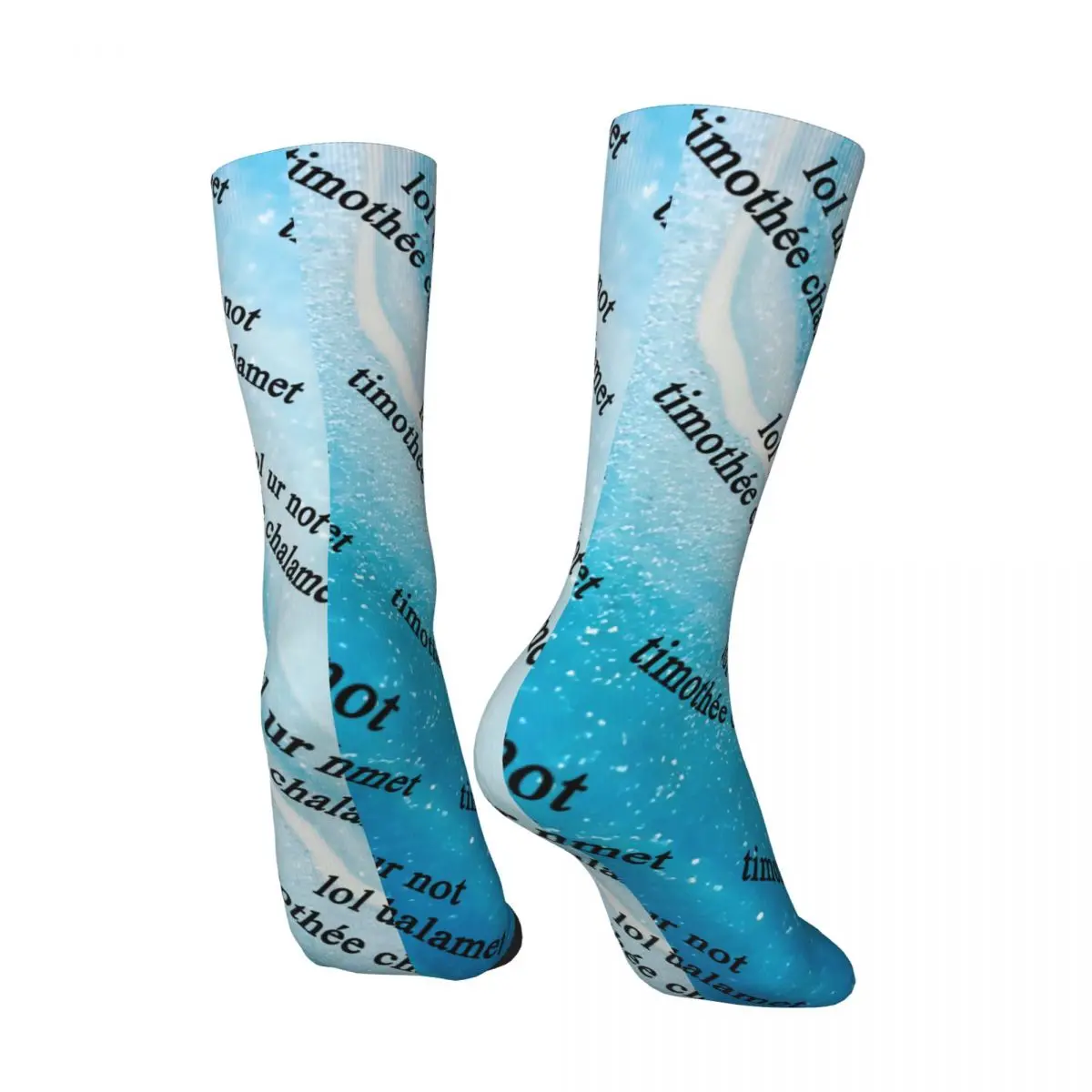 Lol Ur Men's Socks Vintage Harajuku Timothee Chalamet Street Style Novelty Casual Crew Sock