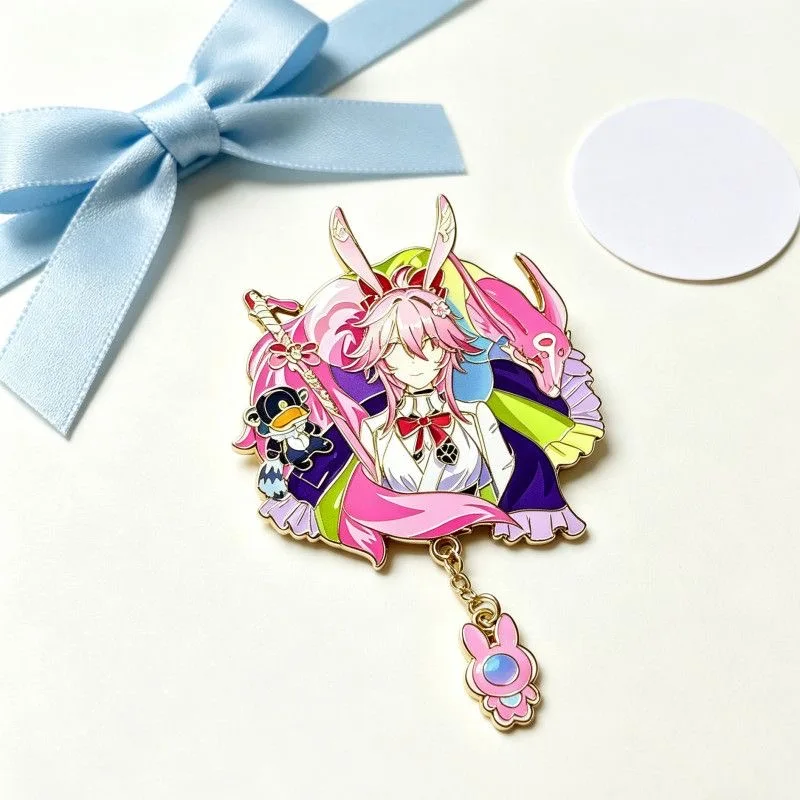 Honkai: Star Rail Evanescia Cosplay-Anstecker, Spiel-Anime Anaxagoras Khaslana Cipher Pin, Niedliche Dekoration, Halloween-Party-Kostüm-Requisiten – Detail 6